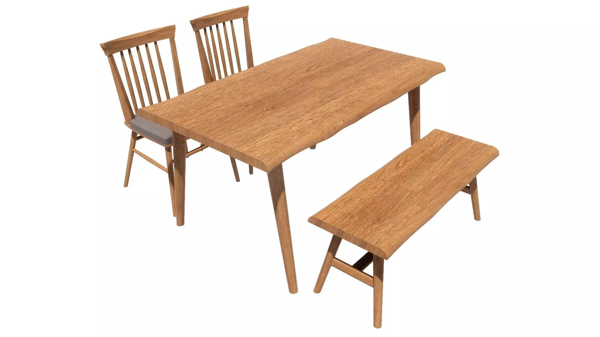 Dining set 4 seat 3D model_0