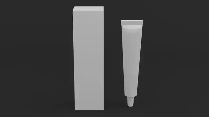 Tube Cream And Cardboard Box