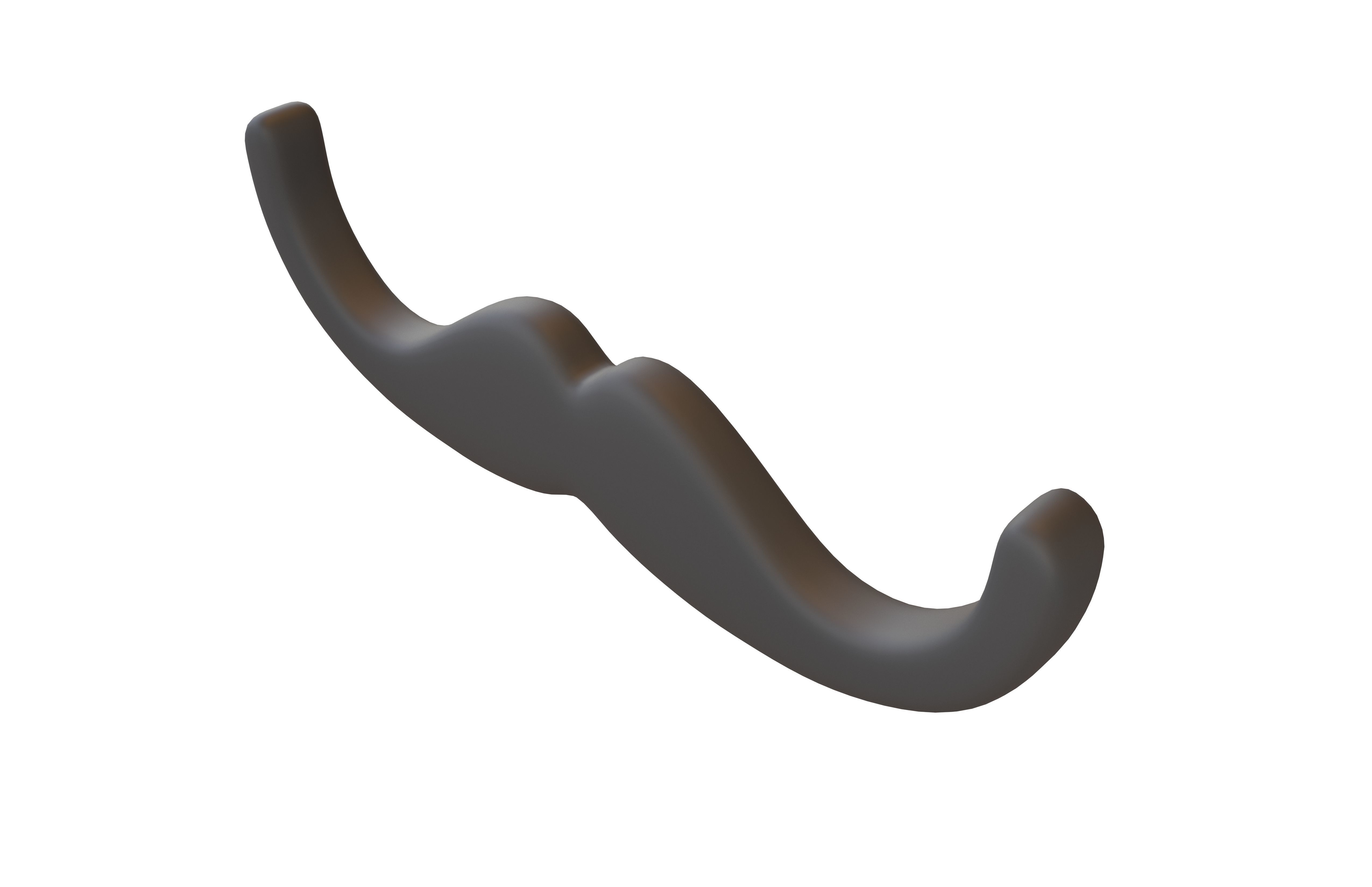 Mustache Symbol V1 001 Low-poly 3D model_2