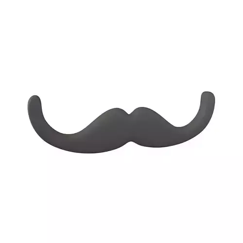 Mustache Symbol V1 001 Low-poly 3D model Mustache Symbol V1 001 Low-poly 3D model