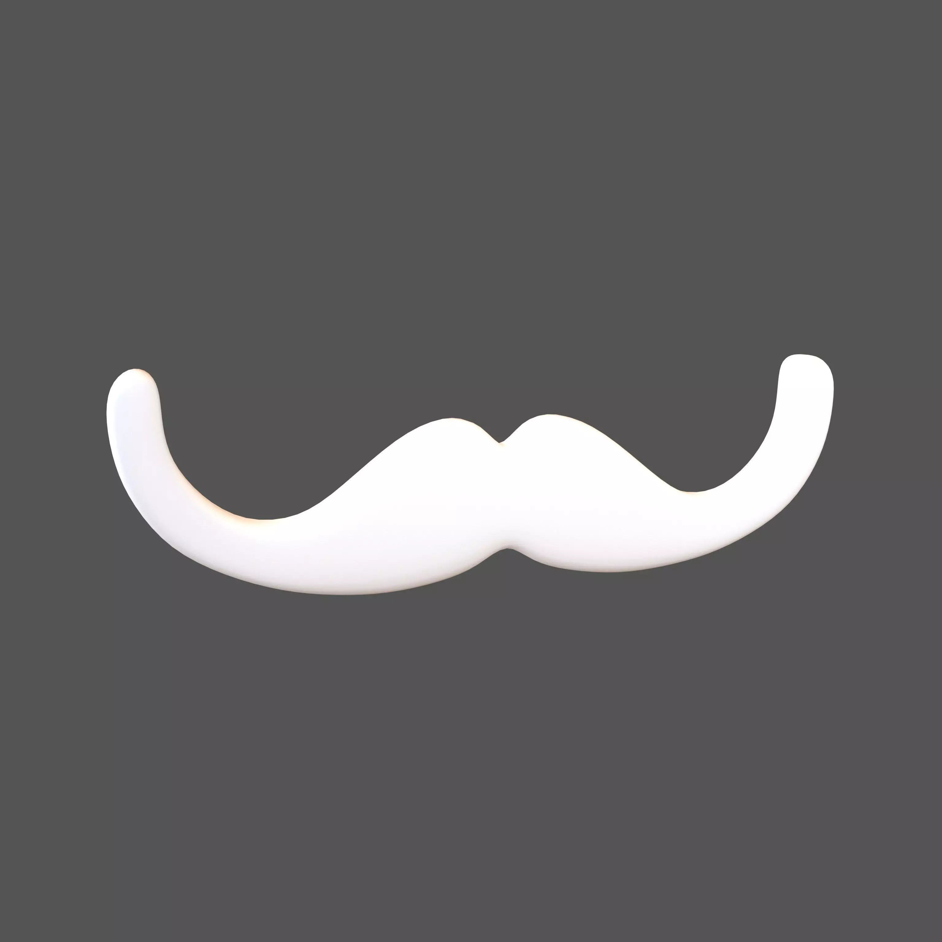 Mustache Symbol V1 002 Low-poly 3D model_0