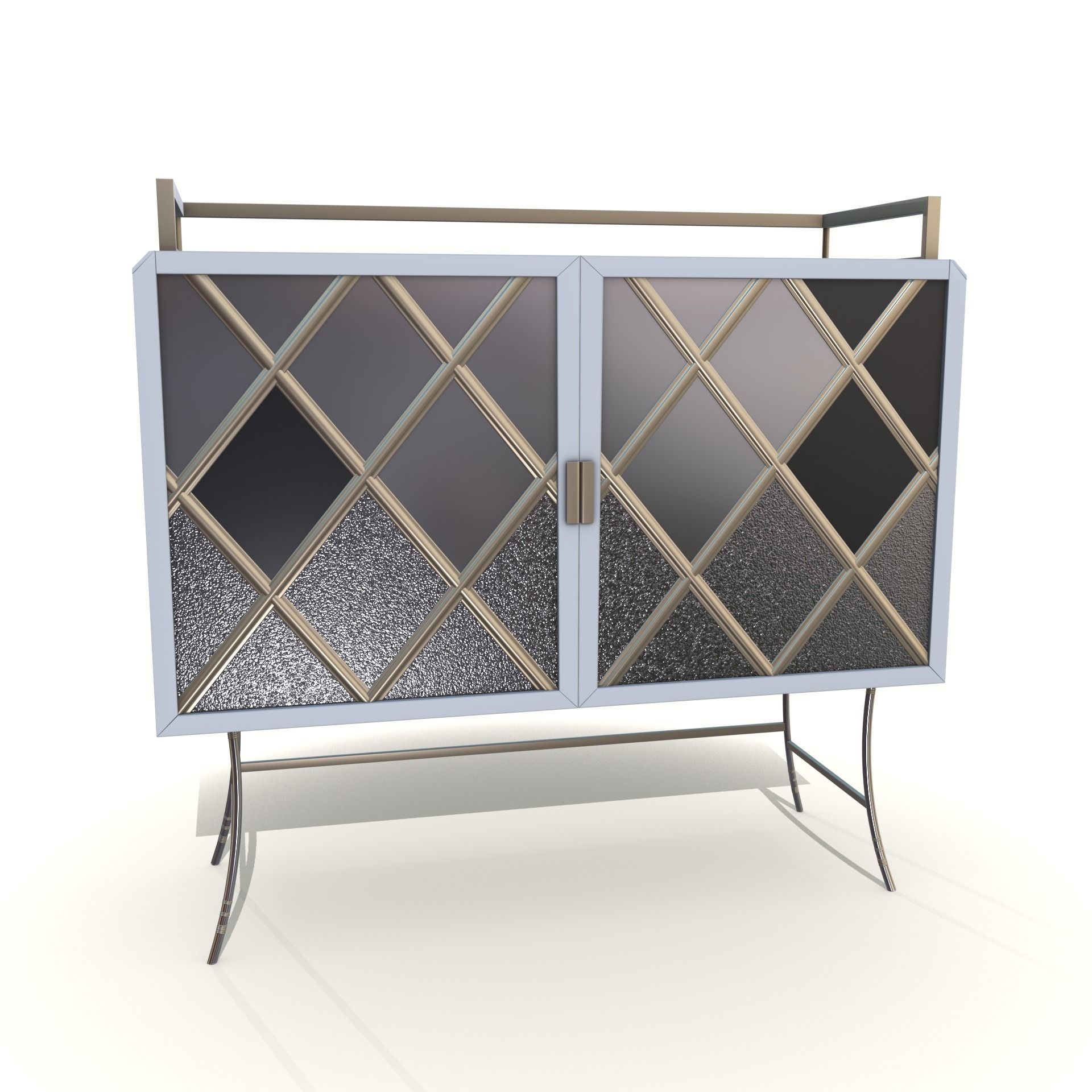bar cabinet Low-poly 3D model_7
