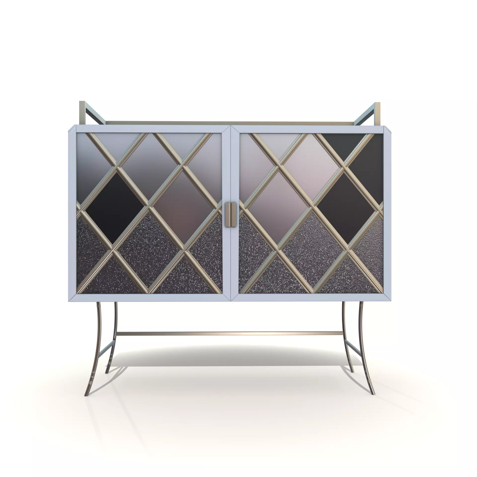 bar cabinet Low-poly 3D model_0