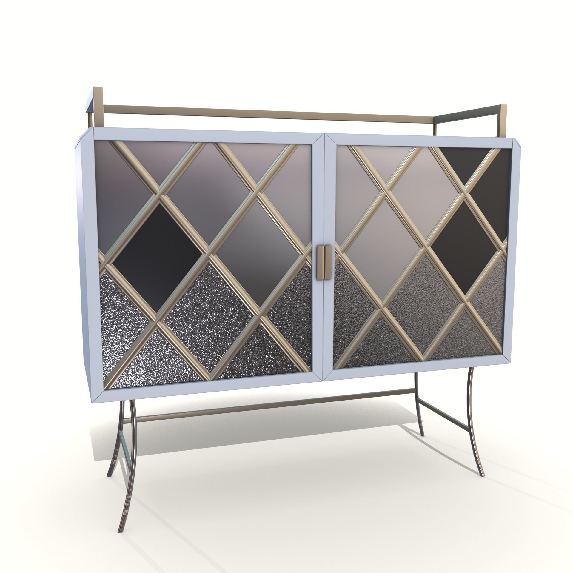 bar cabinet Low-poly 3D model_2