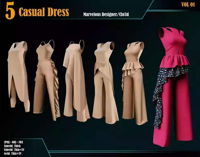 5 Casual Dress VOL 01