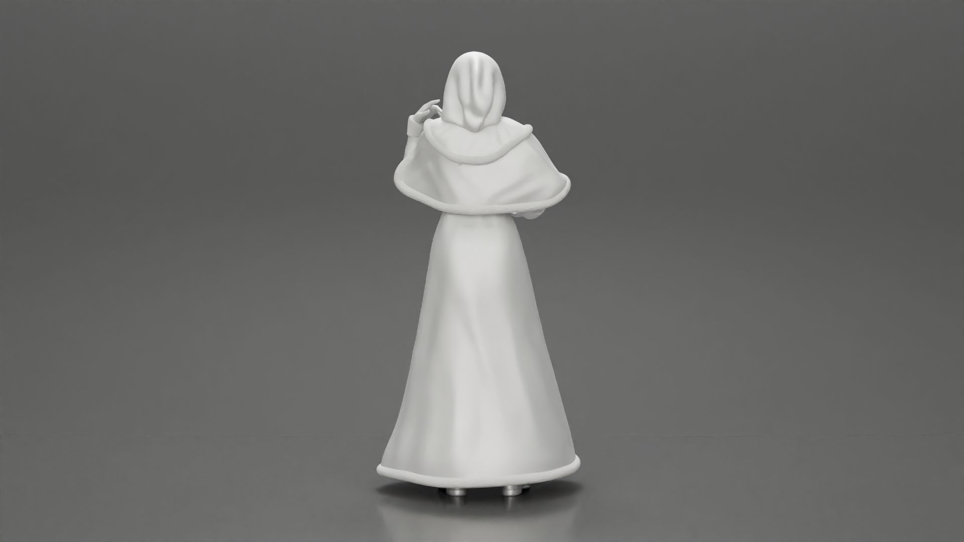 Miss Santa Claus Dress in boots 2 versions 3D print model_15