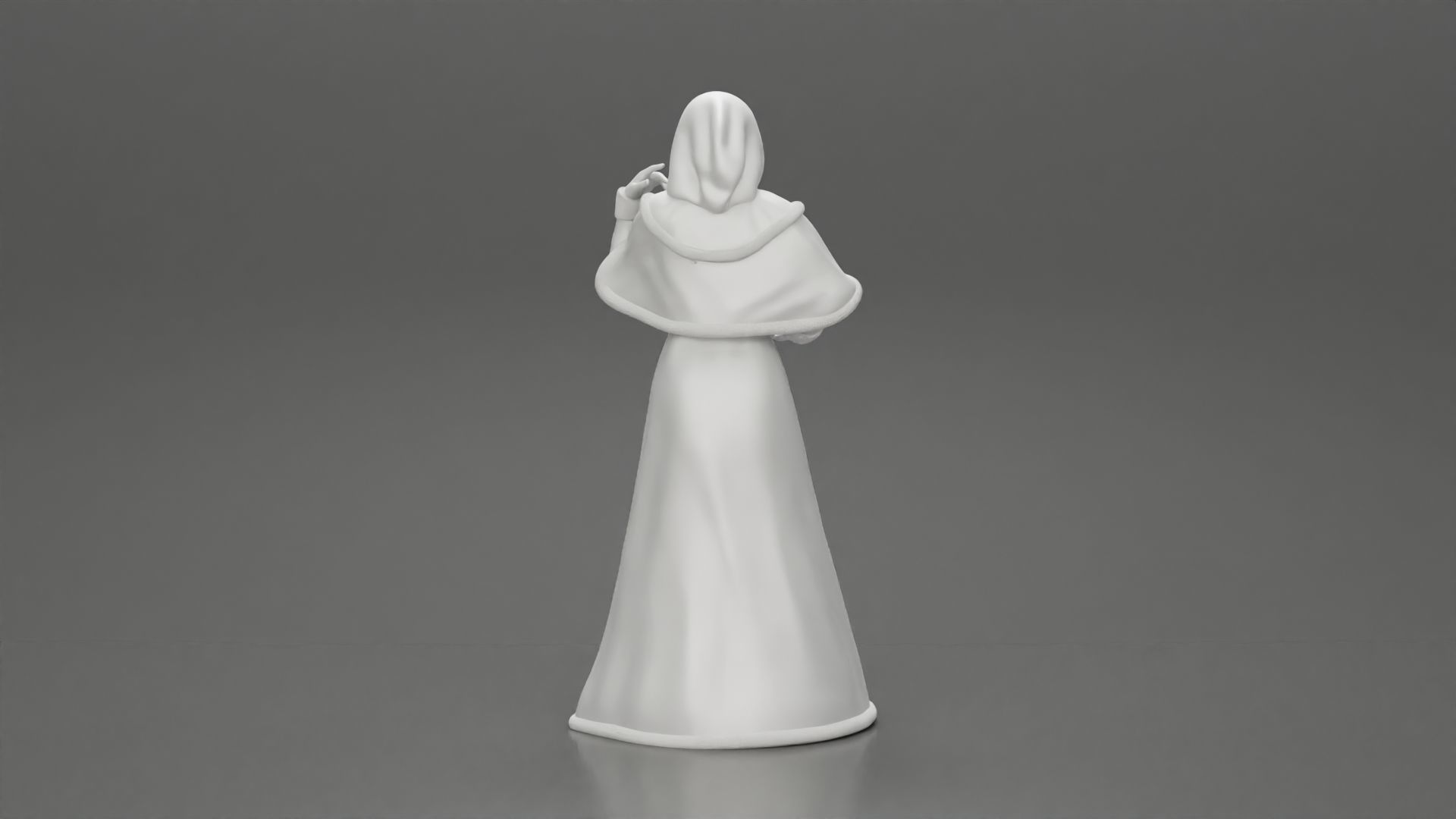 Miss Santa Claus Dress in boots 2 versions 3D print model_21