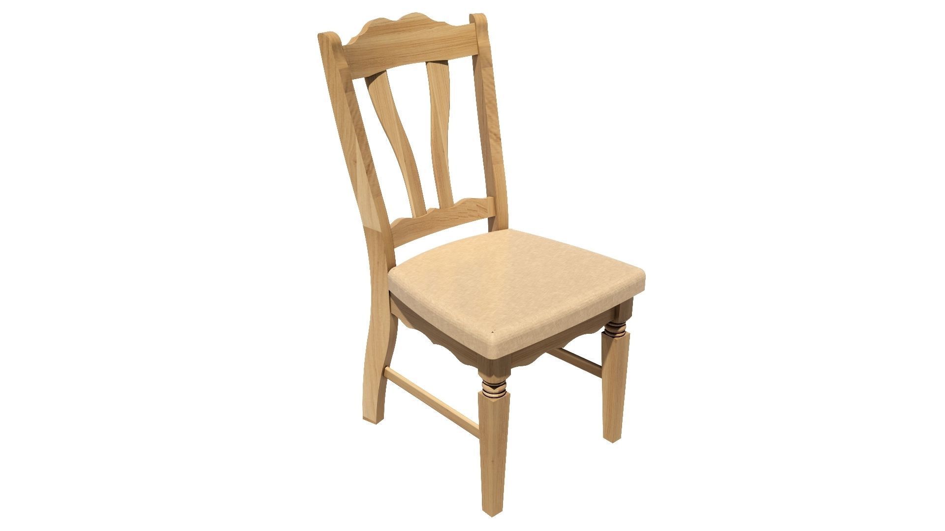 Dining set 4 seat 3D model_9