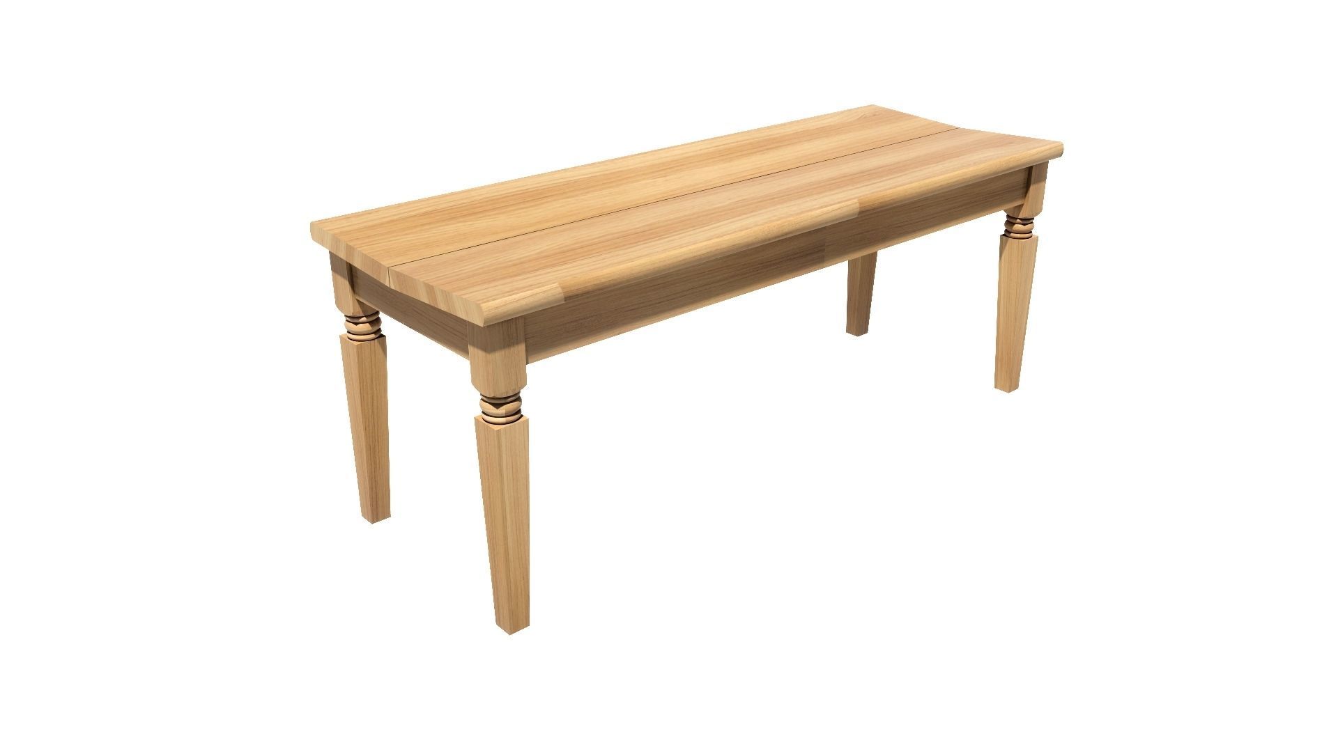 Dining set 4 seat 3D model_10