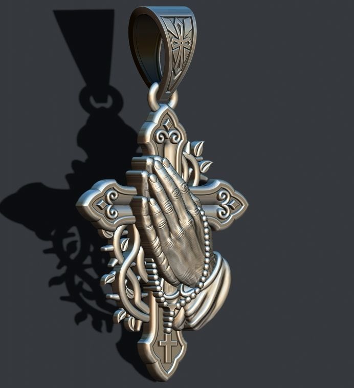 Cross Prayer 3D print model_4