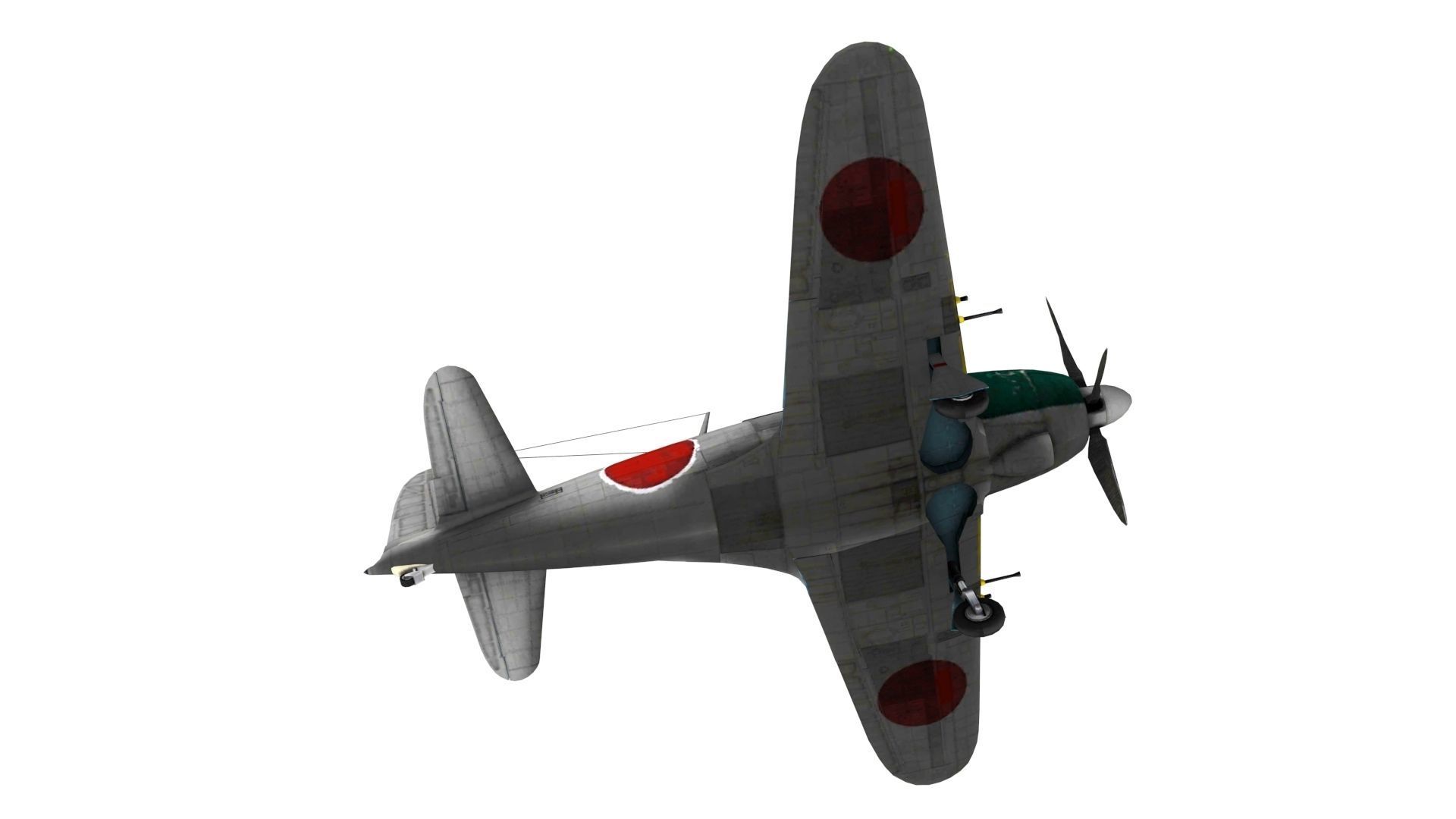 J2M5 Raida  Aircraft Low-poly 3D model Low-poly 3D model_4