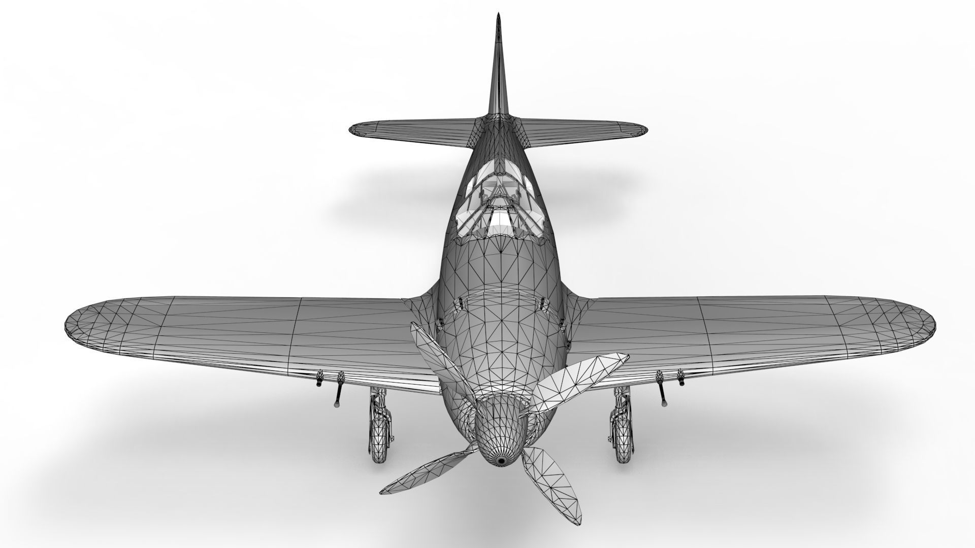 J2M5 Raida  Aircraft Low-poly 3D model Low-poly 3D model_1