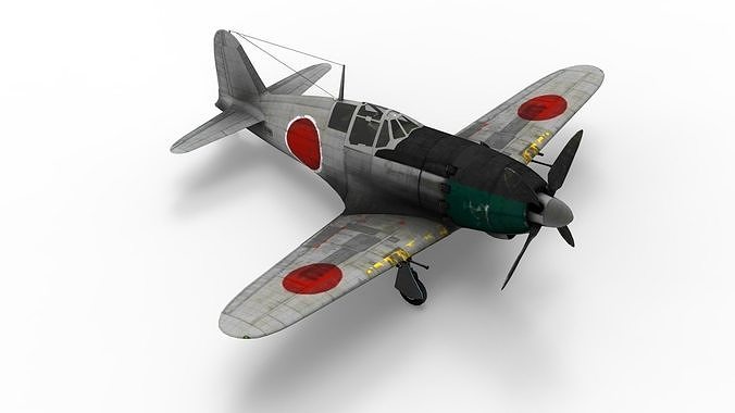 J2M5 Raida  Aircraft Low-poly 3D model Low-poly 3D model