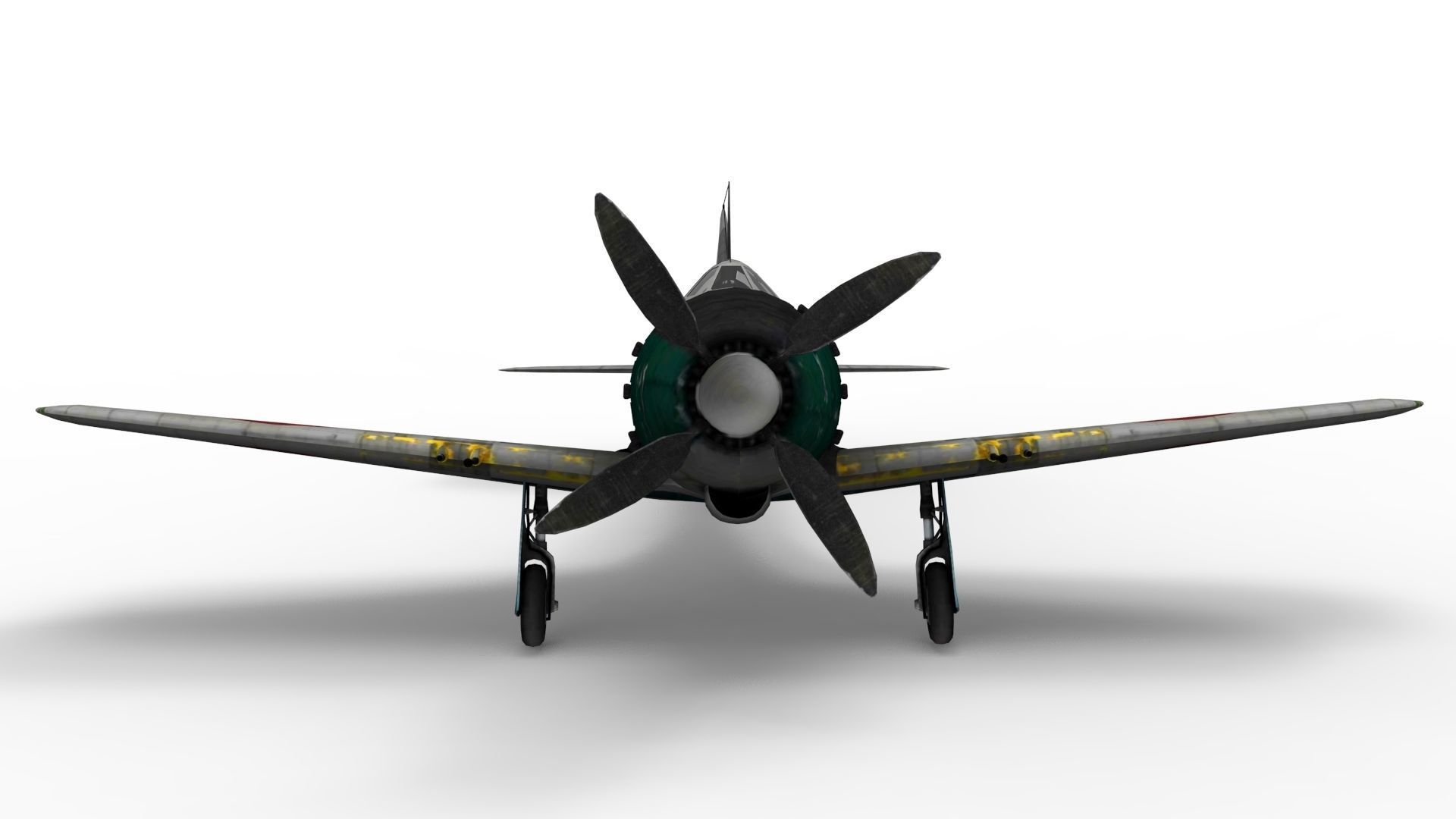 J2M5 Raida  Aircraft Low-poly 3D model Low-poly 3D model_6