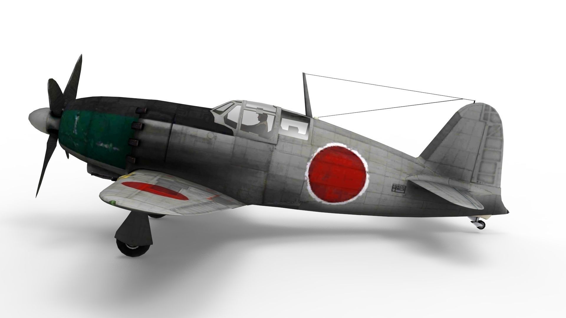 J2M5 Raida  Aircraft Low-poly 3D model Low-poly 3D model_2