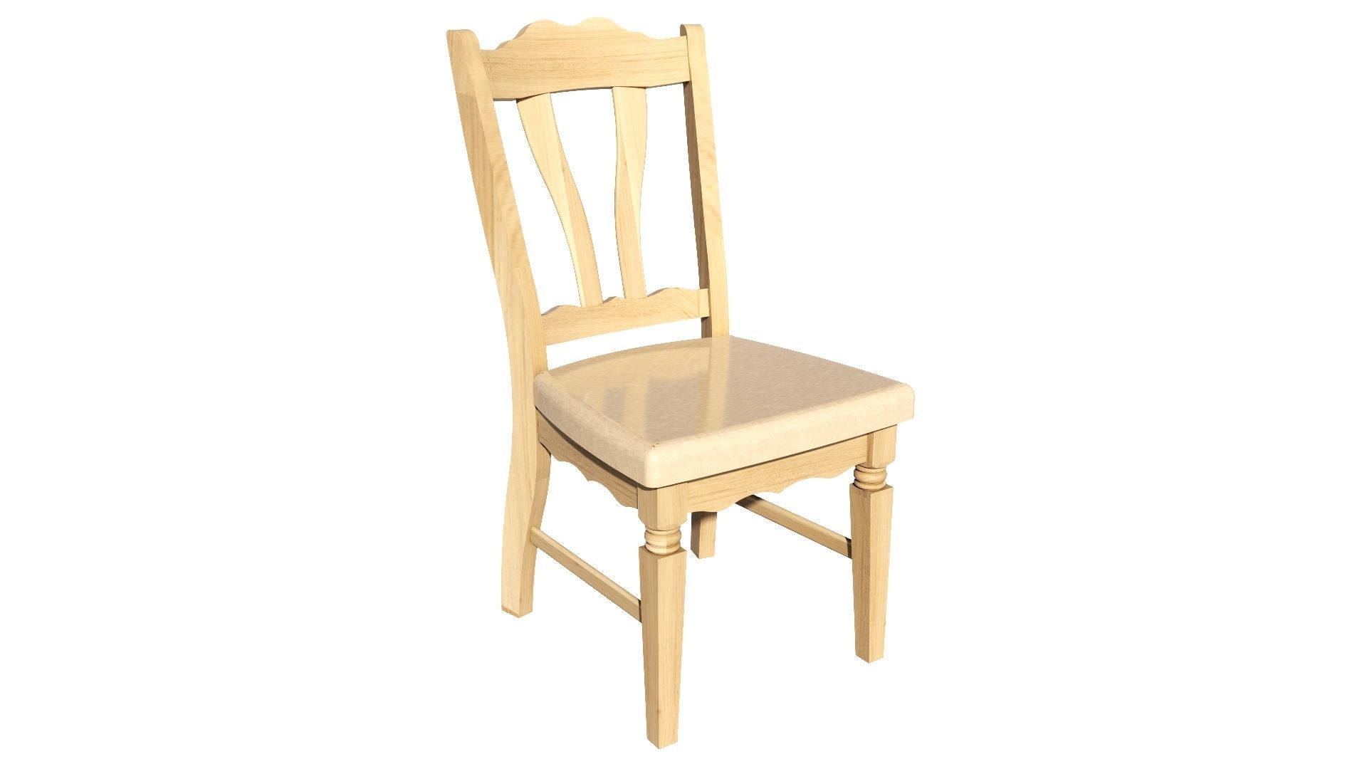 Dining set 4 seat 3D model_8