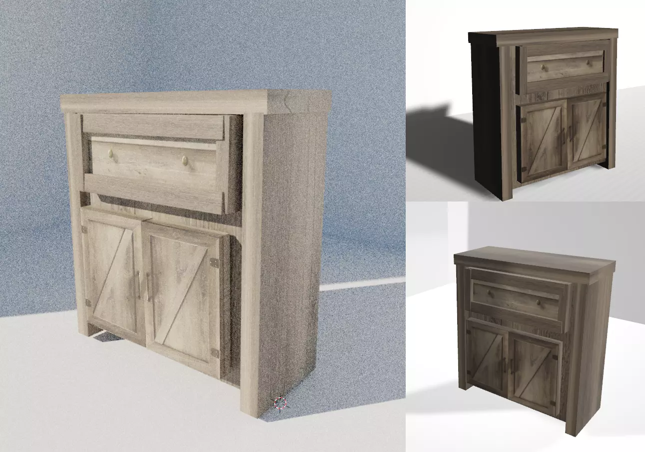Cabinet Free low-poly 3D model_0