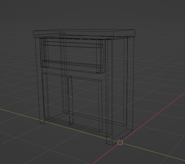 Cabinet Free low-poly 3D model_1