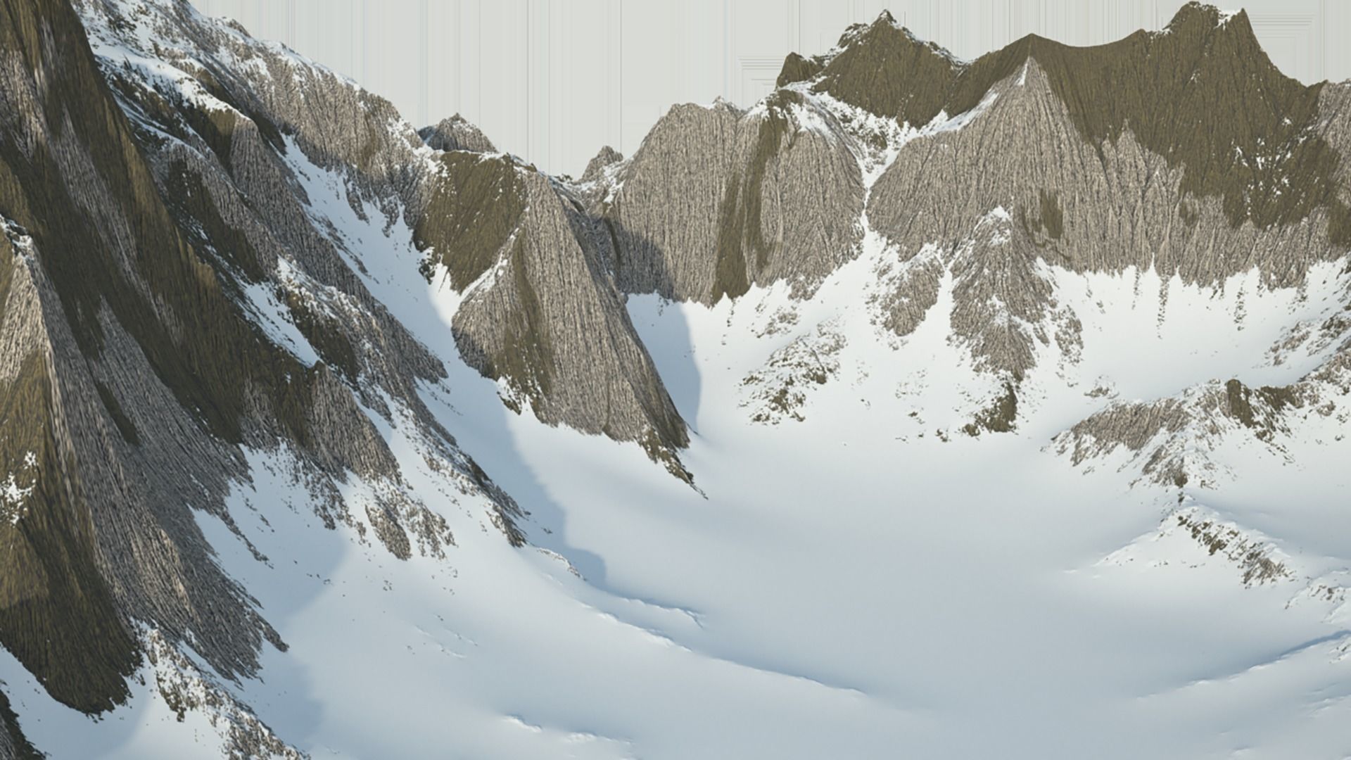 Snowy Mountain 3D model_3