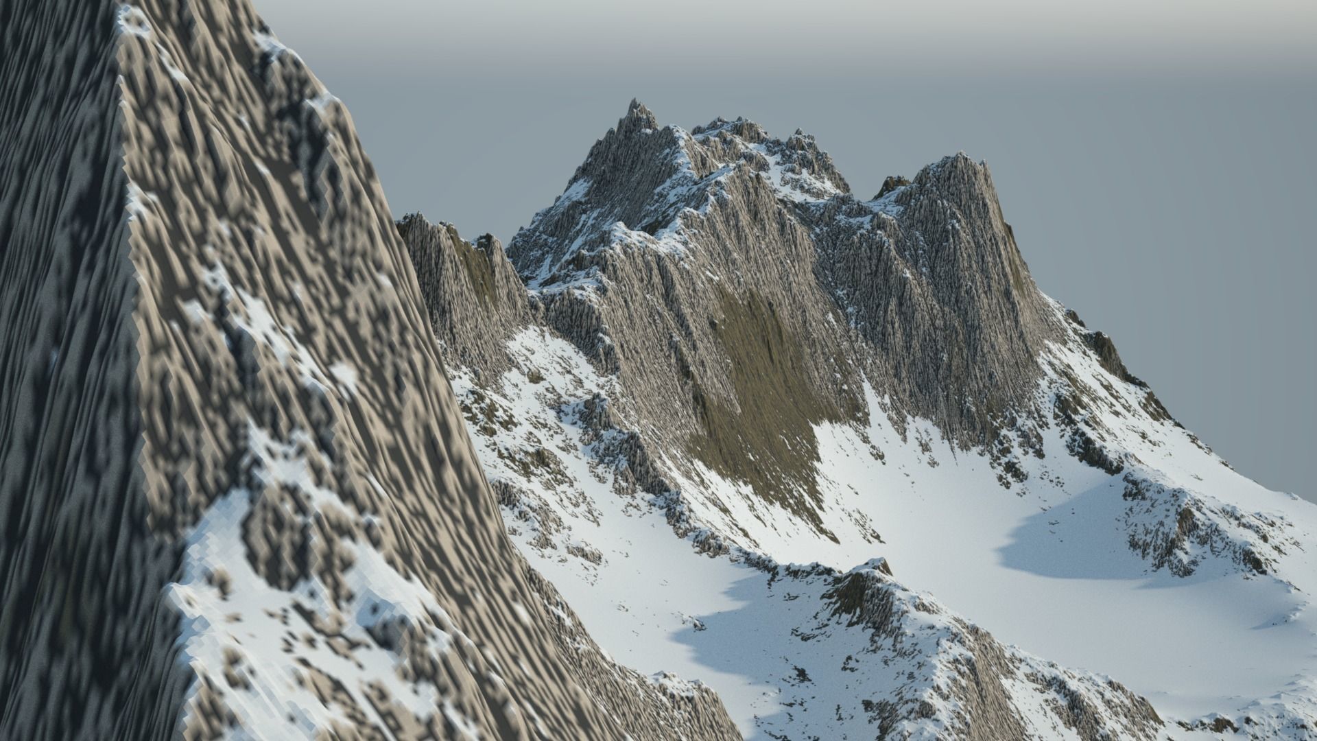 Snowy Mountain 3D model_5