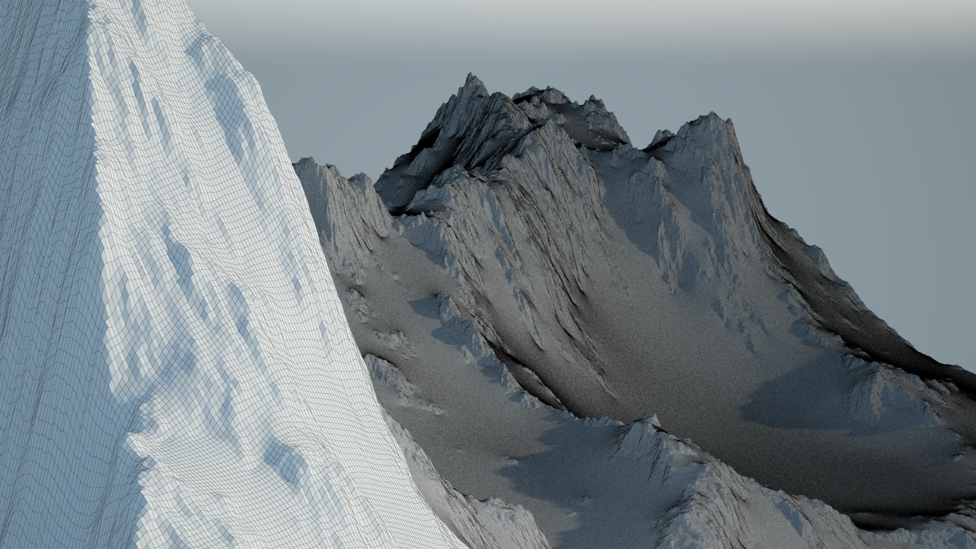 Snowy Mountain 3D model_6
