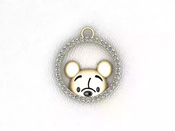 Winnie the Pooh Bear Medal 3D print model