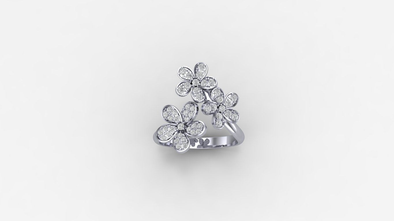 Ring Flower 3D print model_2