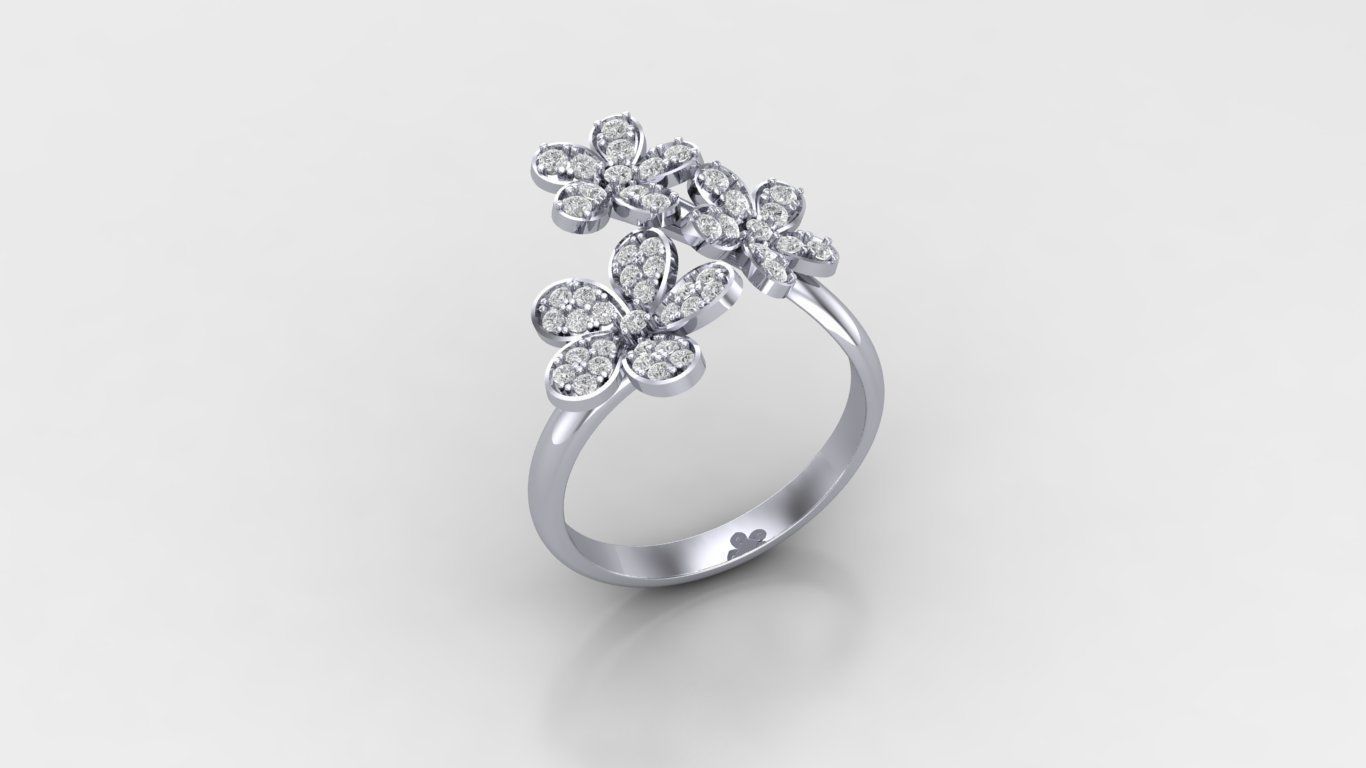 Ring Flower 3D print model_1