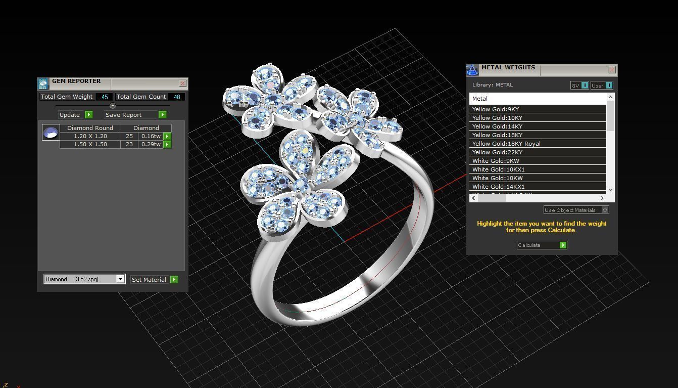 Ring Flower 3D print model_4