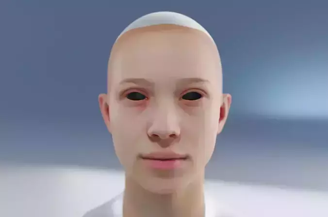 young and beautiful woman with rosy lips