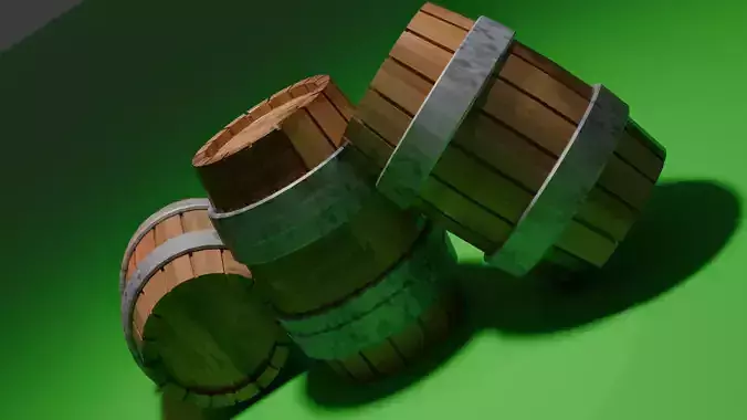Low poly barrel