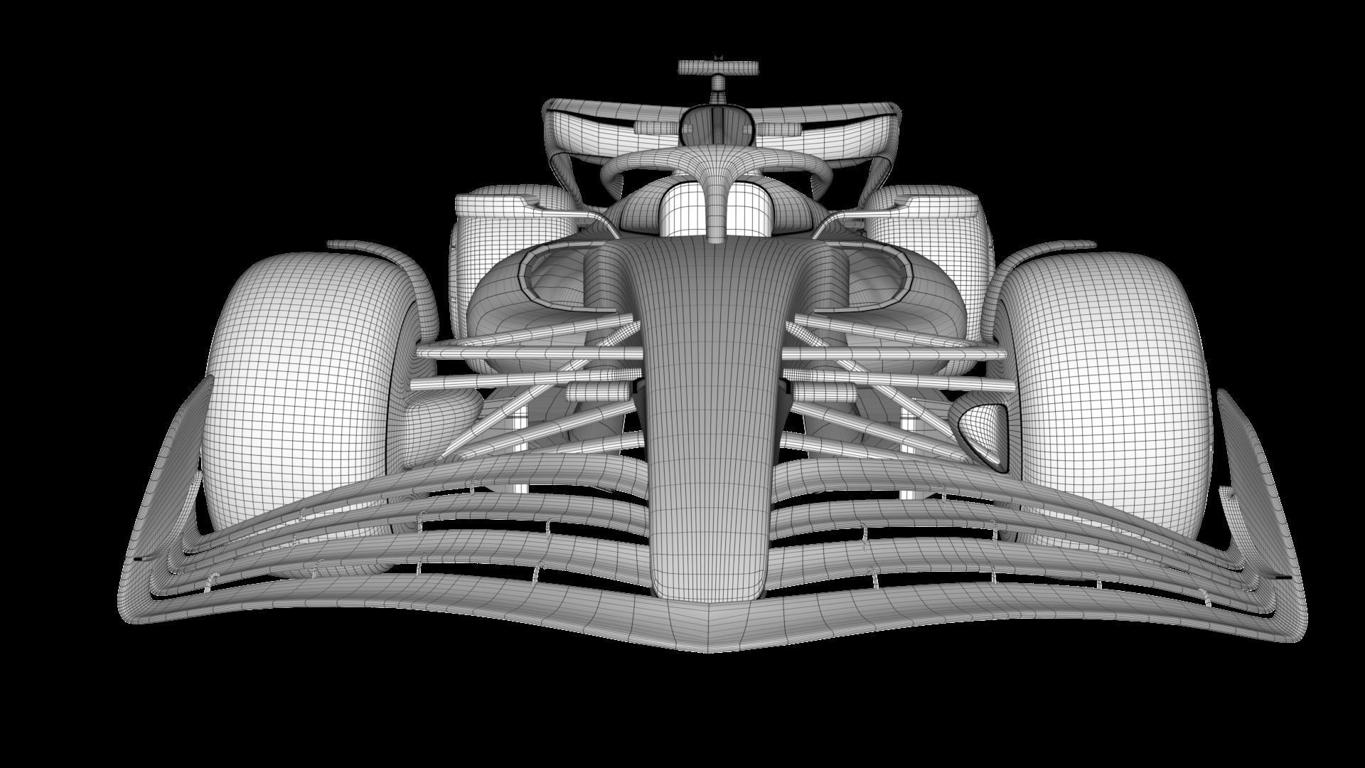 RedBull RB19 Rigged Low-poly 3D model_6