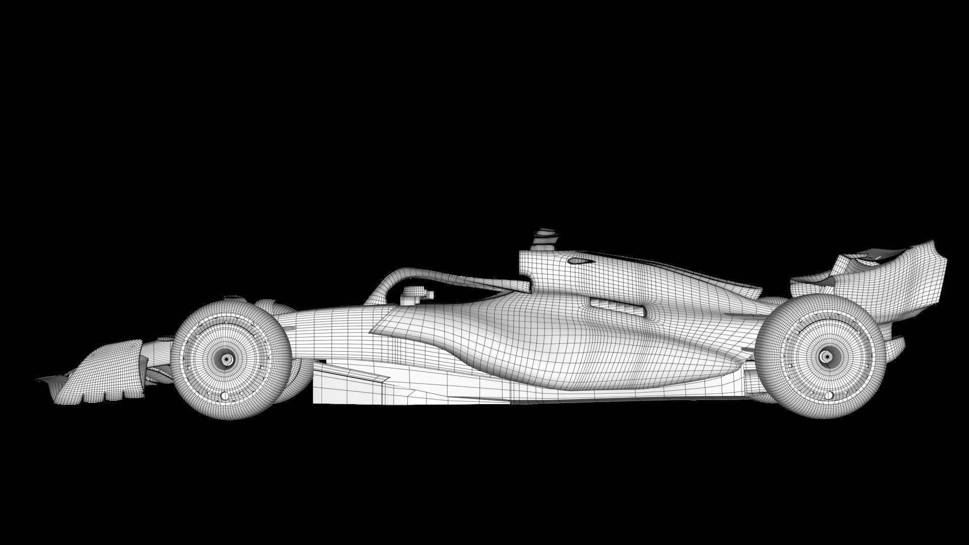 RedBull RB19 Rigged Low-poly 3D model_7