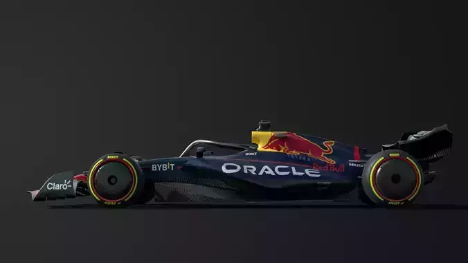 RedBull RB19 Rigged Low-poly 3D model