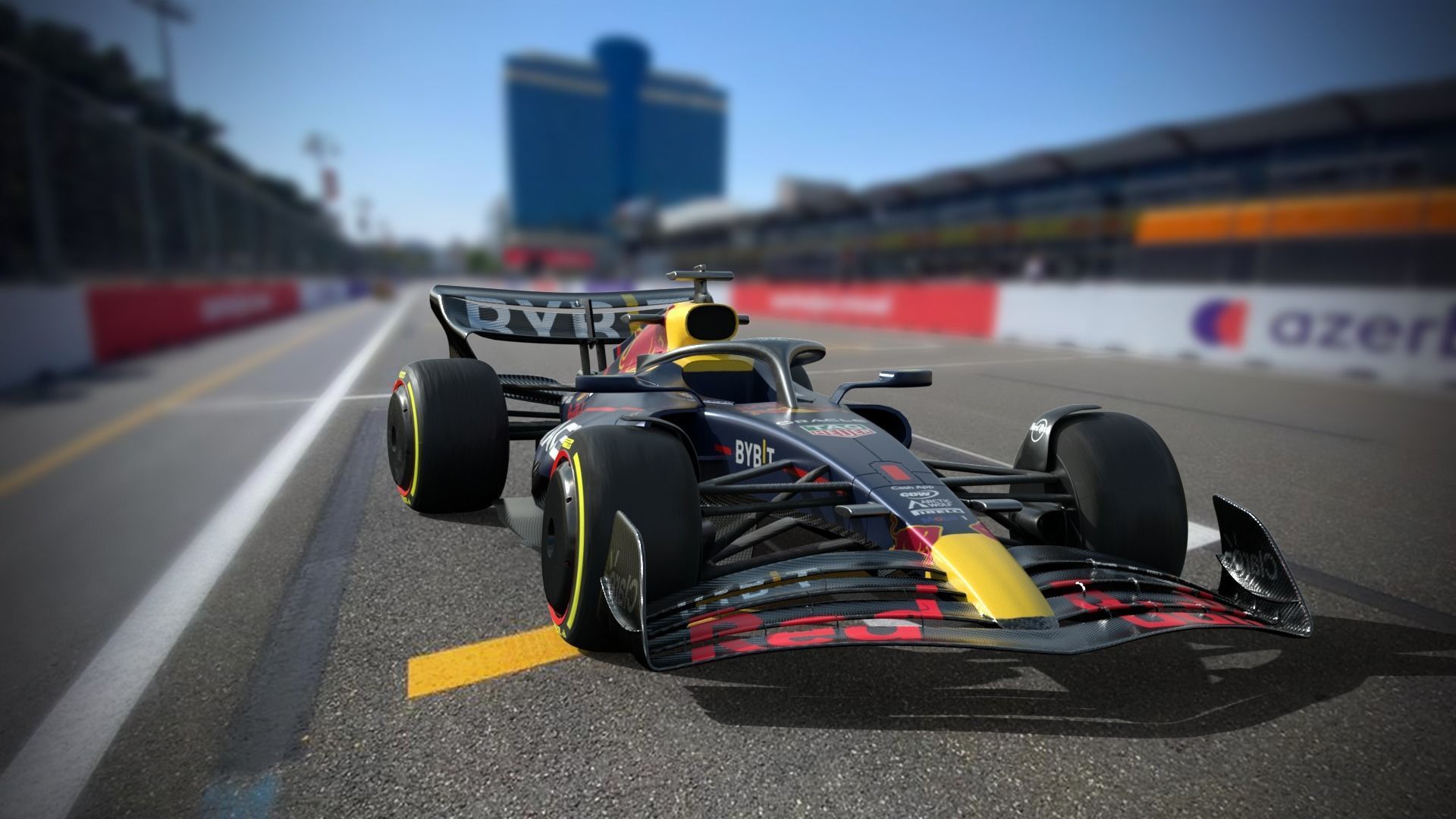 RedBull RB19 Rigged Low-poly 3D model_2