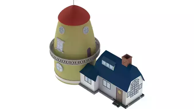 Flying House - House 3D model
