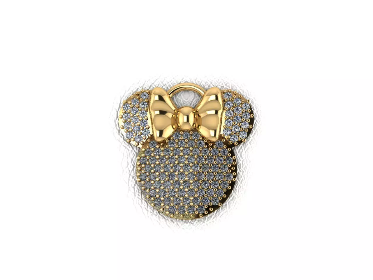 Minnie Mouse Medal 3D print model_0