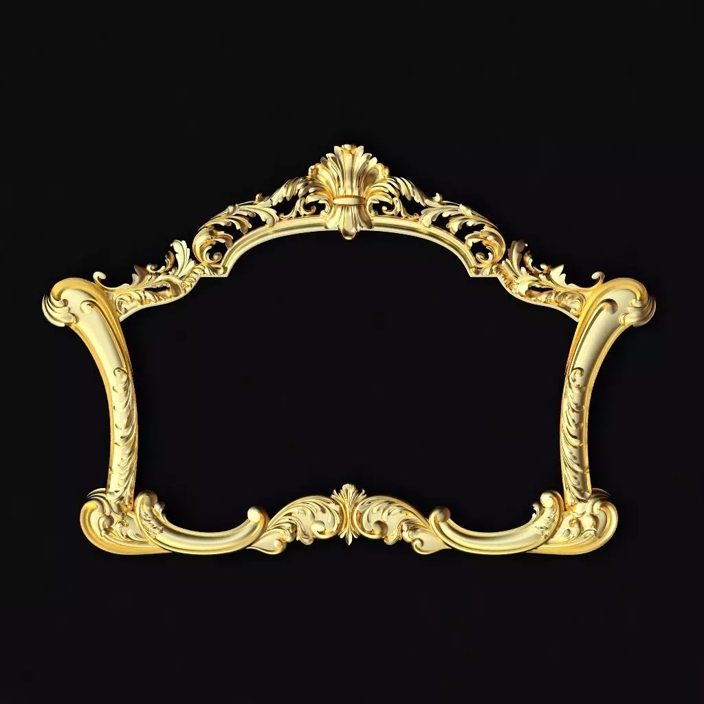 carved mirror 3D model_0