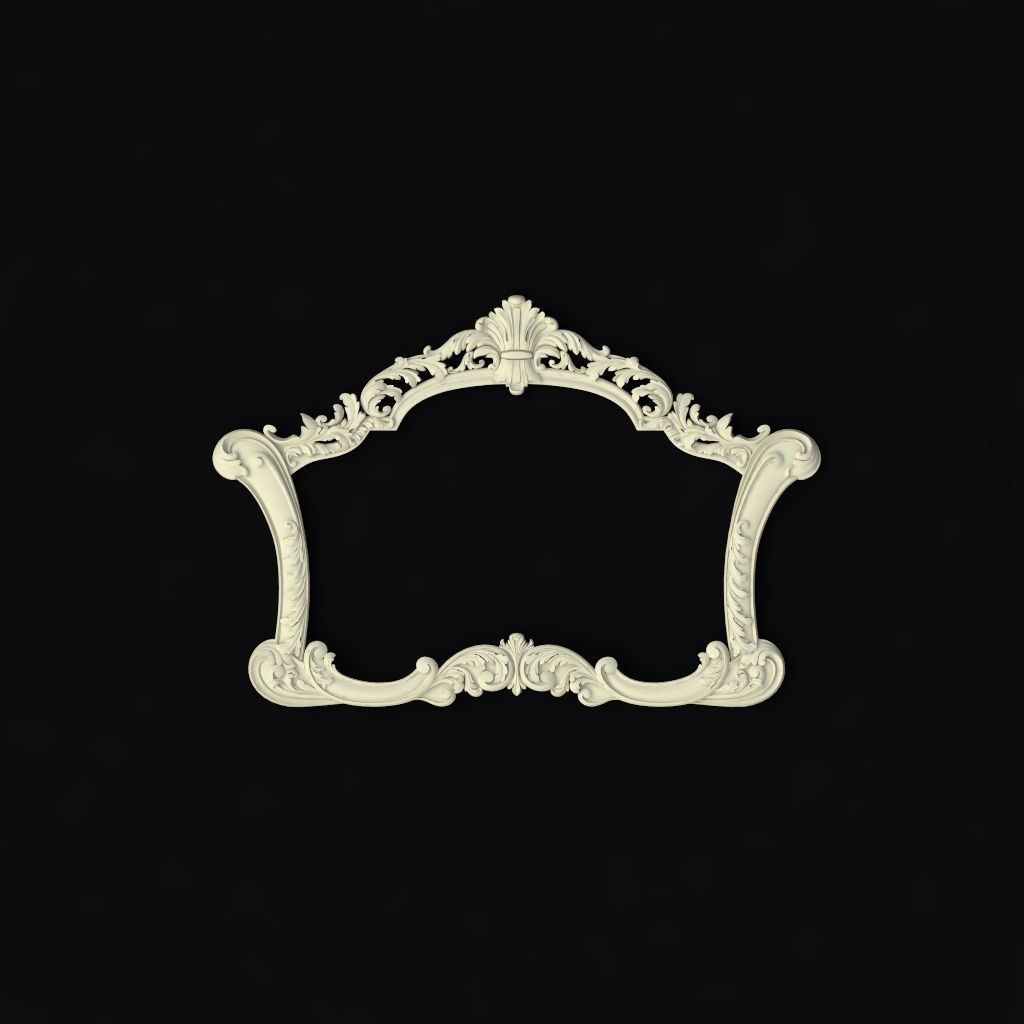 carved mirror 3D model_1