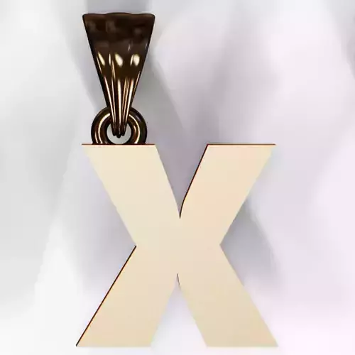 X pendant and earring