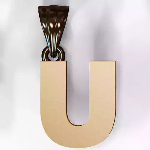 U pendant and earring
