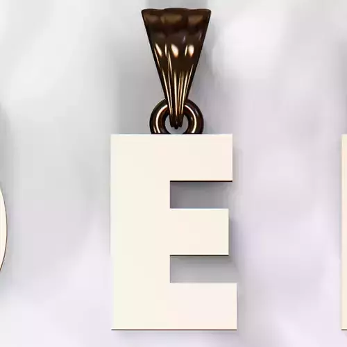 E pendant and earring