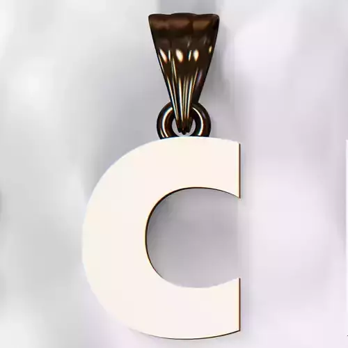 C pendant and earring