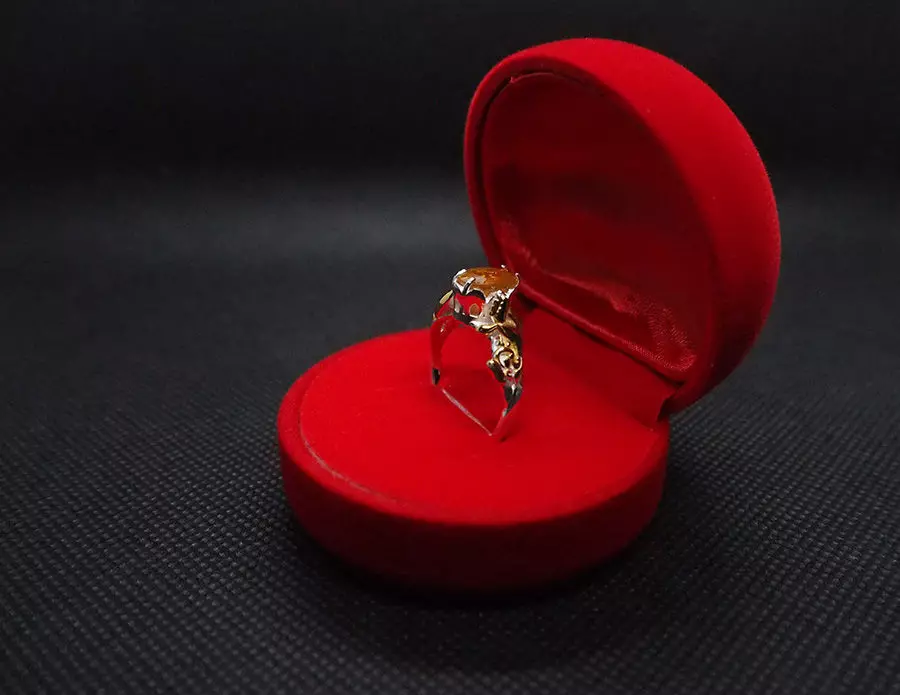 Women solitaire ring 3D print model - Catfish And Oranges 3D print model