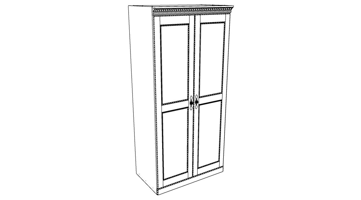 Wardrobe 3D model_2