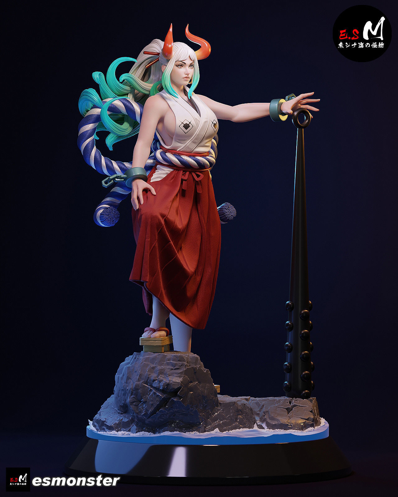 ONE PIECE  YAMATO CHARACTER BY ESM 3D print model_3