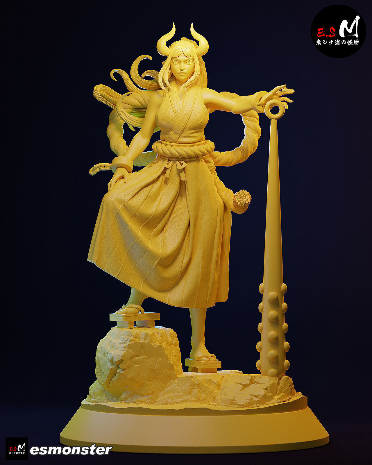 ONE PIECE  YAMATO CHARACTER BY ESM 3D print model_9