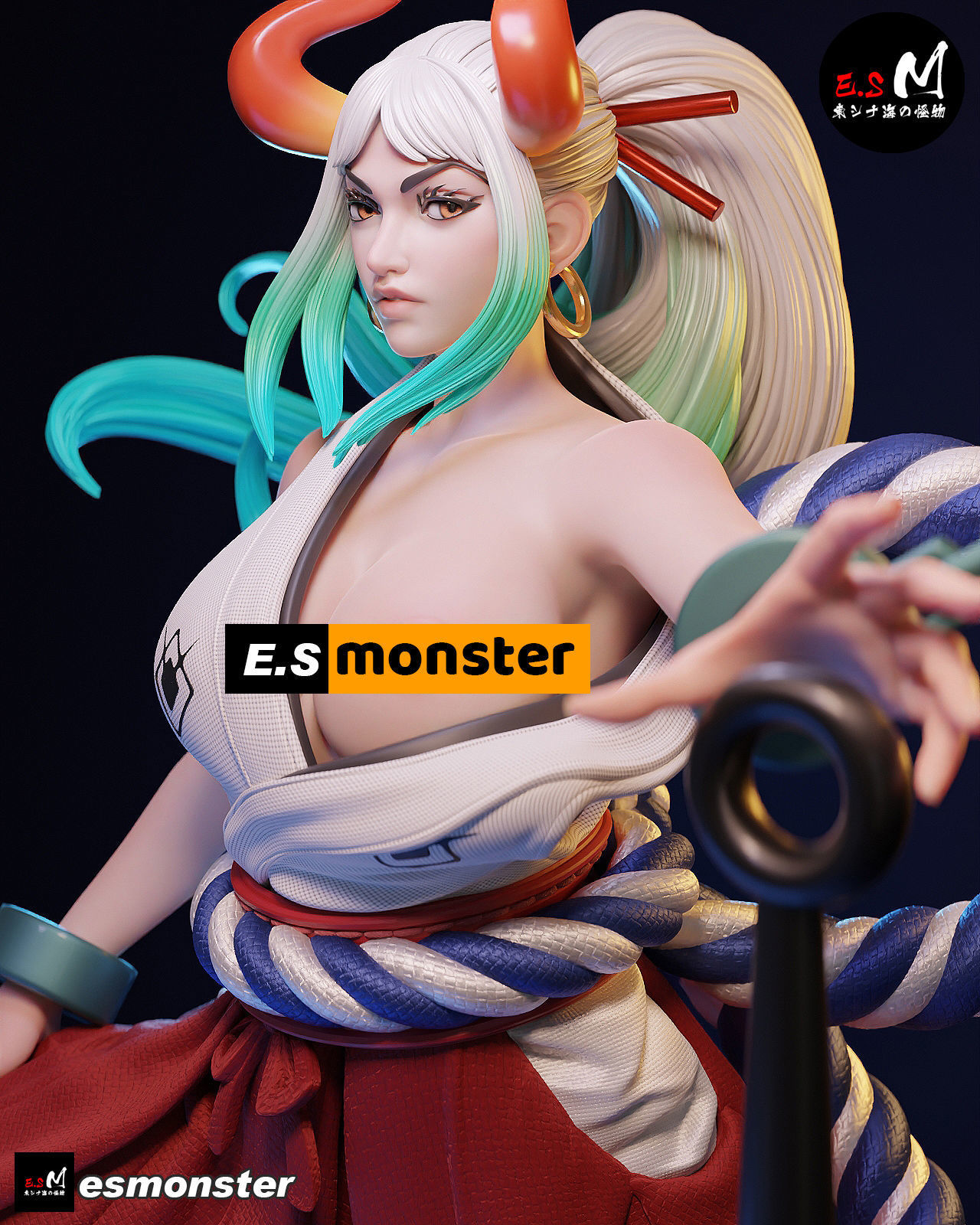 ONE PIECE  YAMATO CHARACTER BY ESM 3D print model_26