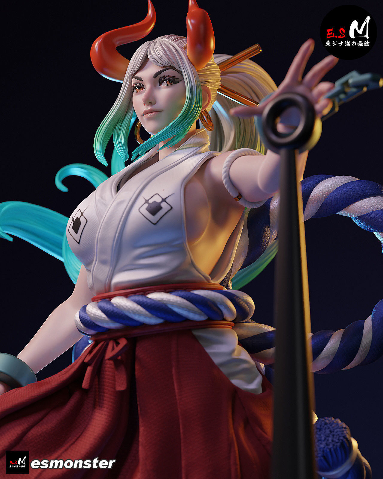 ONE PIECE  YAMATO CHARACTER BY ESM 3D print model_16