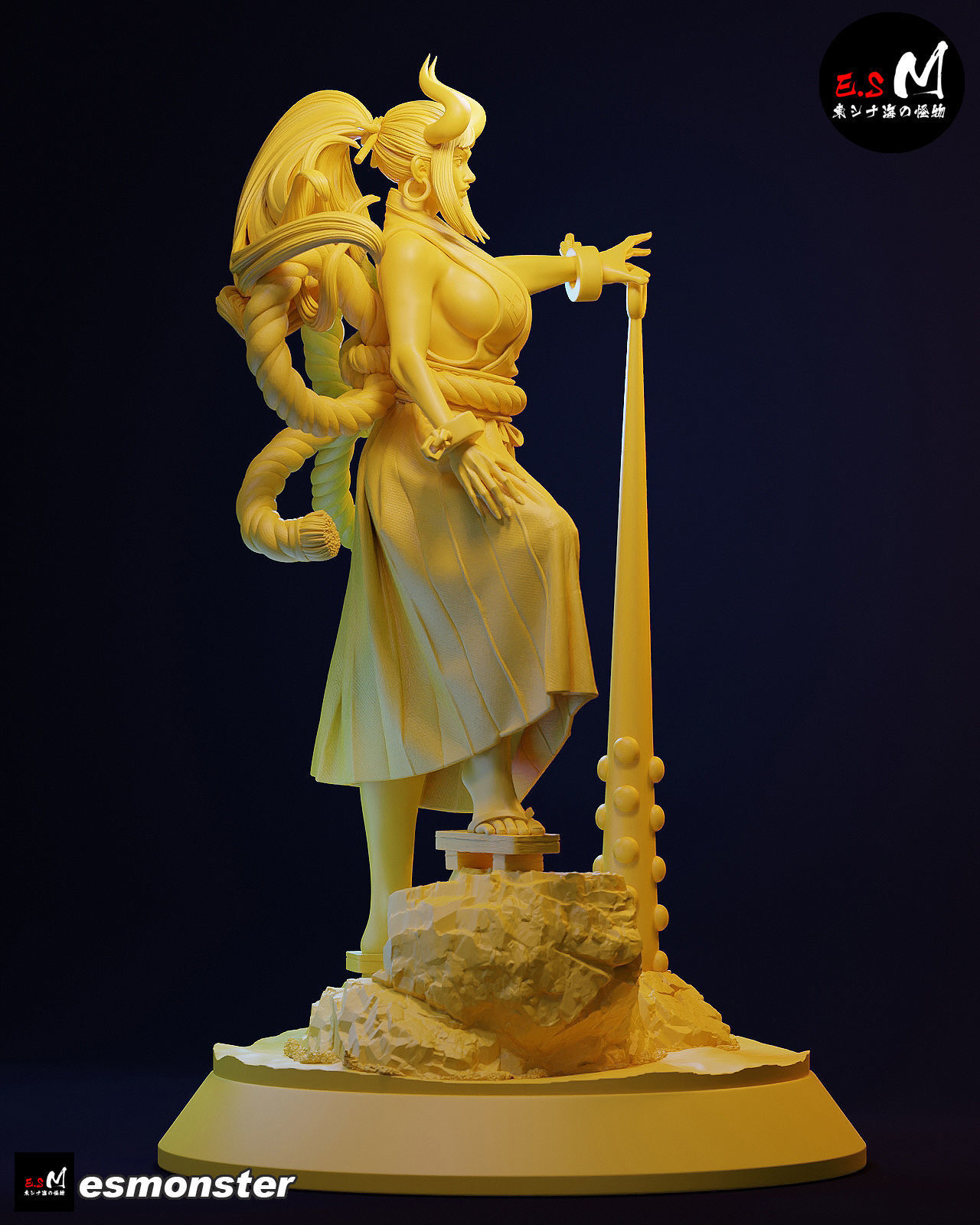 ONE PIECE  YAMATO CHARACTER BY ESM 3D print model_11